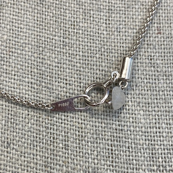 Platinum 1cttw Diamond Rectangle Pendant Necklace – 18" Chain - Picture 6 of 6